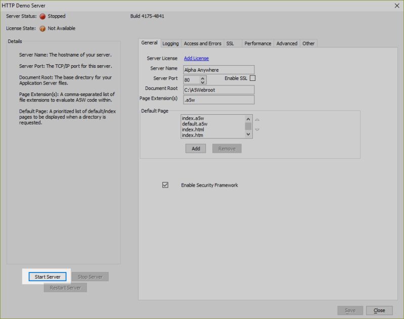 Alpha Anywhere Server Settings - High Resolution Landscape Images for Desktop